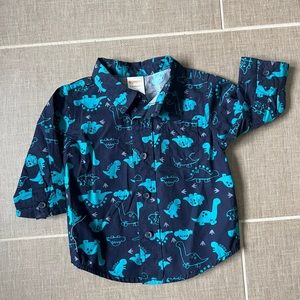 Gymboree 3-6 mo dinosaur button up